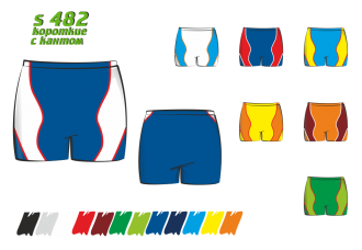Тайсы короткие 482 с кантом 